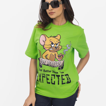RReflekt - Unisex Expectation Graphic Printed Oversized T-Shirt