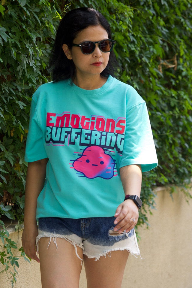 Unisex EMOTIONS Graphic Printed Oversized T-Shirt