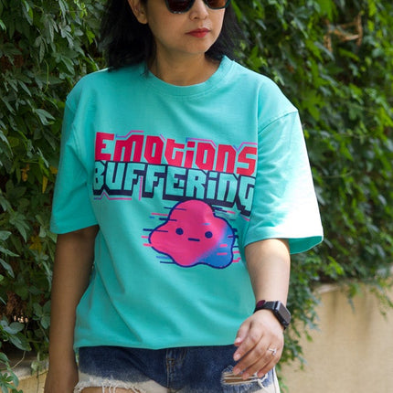 Unisex EMOTIONS Graphic Printed Oversized T-Shirt