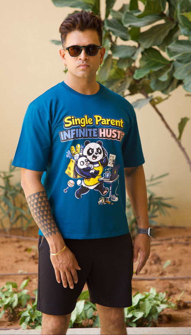 Unisex SINGLE PARENT Graphic Printed Oversized T-Shirt