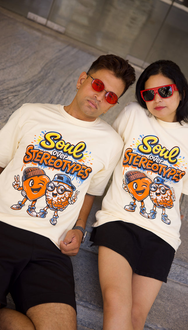 Unisex STEREOTYPE Graphic Printed Oversized T-Shirt